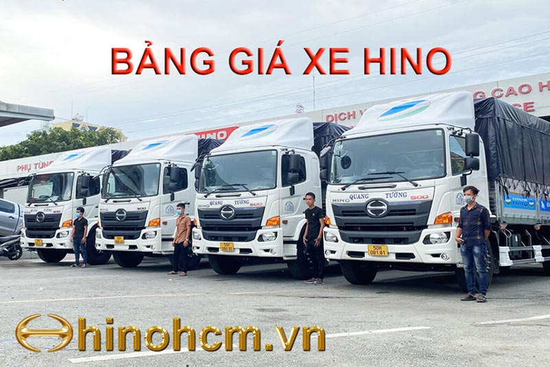 Bảng báo giá xe tải Hino 2022